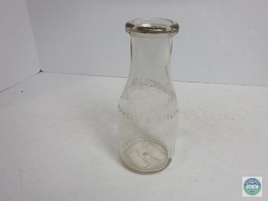 Broadacre Dairies Powell Sta, TN 1 Pint Clear Glass bottle