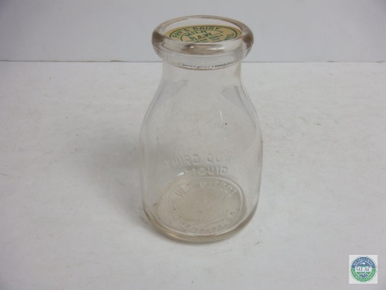 W.C. Pierce Third Quart Chamblee GA Glass Pink Tint Jar