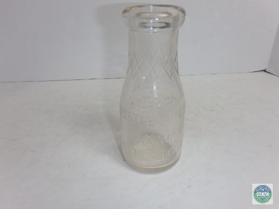 Jax Milk 5 Cent Store Bottle Third Quart Clear Glass Jar Bottle