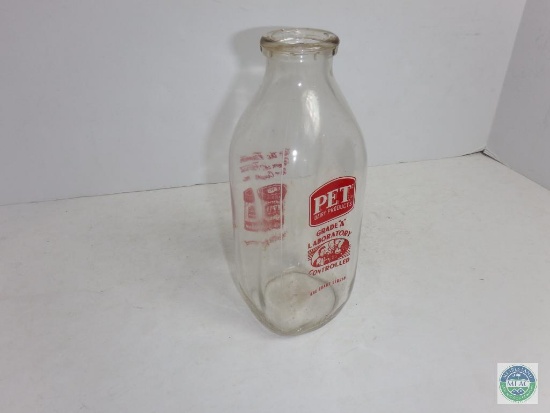 Pet 1 Quart Grade "A" Clear Glass Milk Jug Bottle