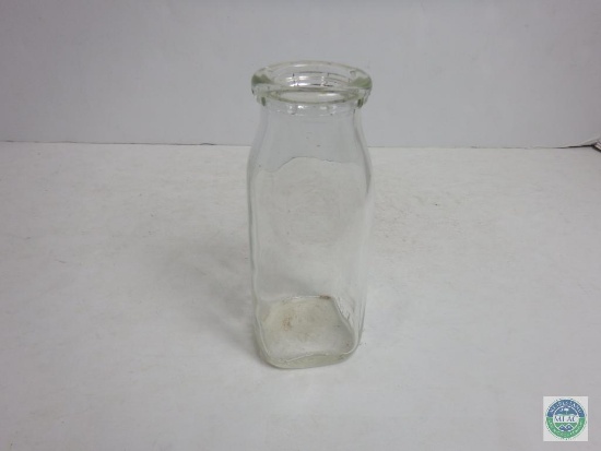 Half Pint Clear Milk Glass Jar bottle