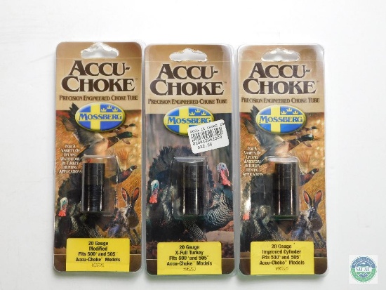 3 New Accu-Choke Mossberg 20 Gauge Choke Tubes