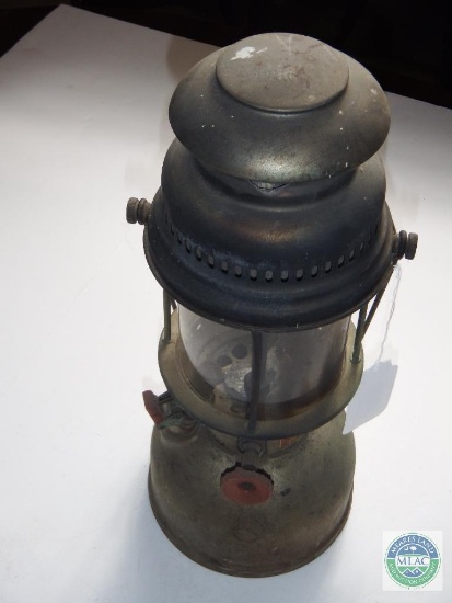 Vintage Original Aida Express German Gas Lantern Lamp Jean Duran Glass