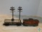 Lot 2 Metal Trains Niacet Tanker & NVY 20102 Caboose Car & 2 Plastic Electric Poles