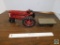Hubley Cast Iron Tractor with Flatbed Trailer