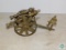 Brass or Bronze Military Solider & Dual Cannon