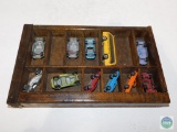 Wooden Rack with Small Cars & Hot wheels
