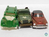 3 Piece Lot - Model Car, Metal Army Jeep, and 40's Model Car