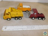 Lot of 3 small Steel Toys Dump truck, Buddy L Truck, and Tonka Truck