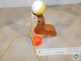Fisher Price 1978 Pull-Along Seal with Ball