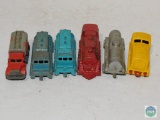 Lot of 6 Midgetoy, Hot wheels, and Matchbox Train Cars