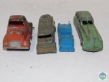 Lot of 4 Tootsietoy & Midgetoy Steel Cars
