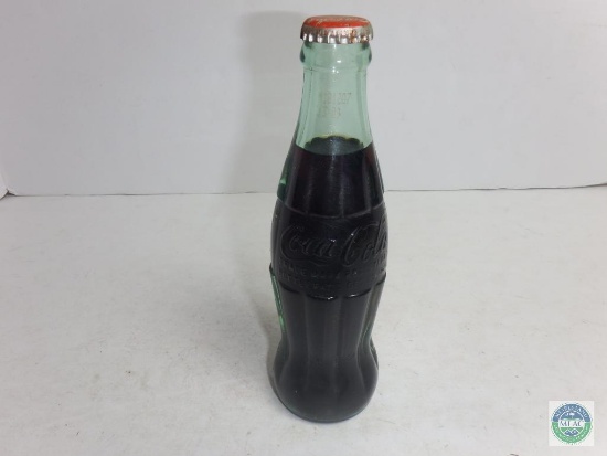 Coca-Cola Full Bottle 6 oz Embossed Houston TX