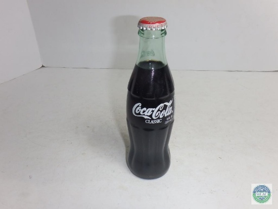 Coca-Cola Full Bottle 8 oz Inaugural Season Carolina Panthers 1996 Ericsson Stadium