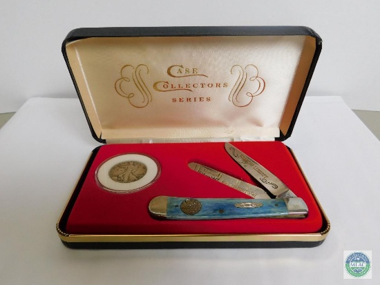 Case Collector Knife Walking Liberty 1916-1947 Knife & Half Dollar