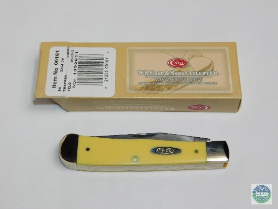 Case #00161 Trapper Knife in Yellow 3254 CV Blade