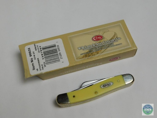 Case #00035 Stockman Knife in Yellow 3318 CV Blade