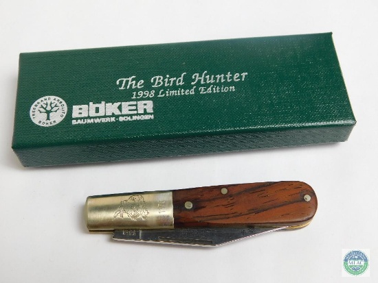 Boker The Bird Hunter 1998 Limited Edition Brown Wood Handle 498