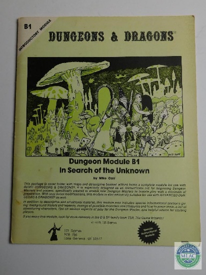 Dungeons & Dragons - Dungeon Module B1 - In Search of the Unknown