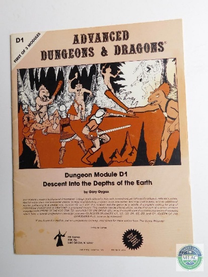 Advanced Dungeons & Dragons - Dungeon Module D1 - Descent into the Depths of the Earth