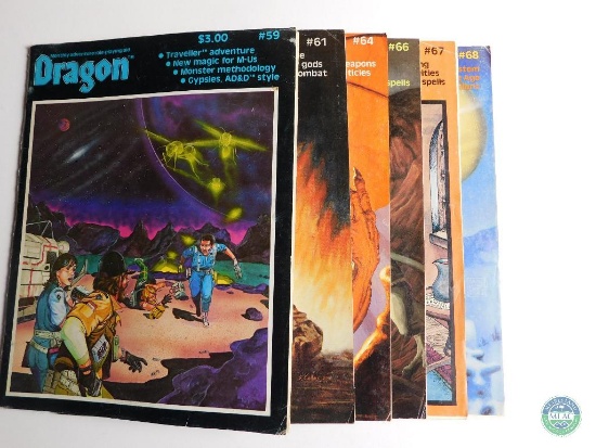 Dragon Magazine 1981 - six issues