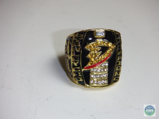 Stanley Cup Champions 2007 Anaheim Ducks Selanne Gold tone Ring
