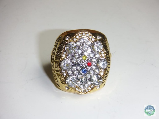 World Champions Pittsburgh Steelers 2008 Roethlisberger Gold tone Ring