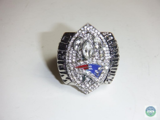 World Champions New England Patriots Brady #12 Back to Back Silver tone Ring