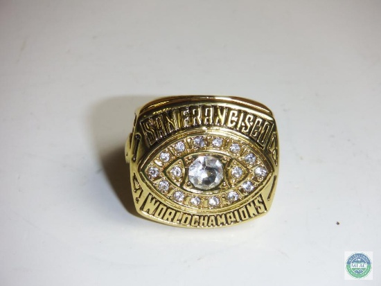 World Champions San Fransico 49ers Joe Montana Gold tone Ring