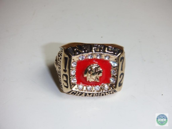NFL Champions 1972 Washington Redskins Gold tone Ring Allen