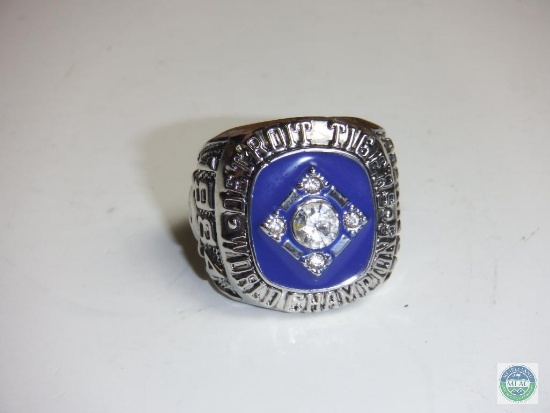 World Champions 1984 Detriot Tigers Silver tone Ring Trammell