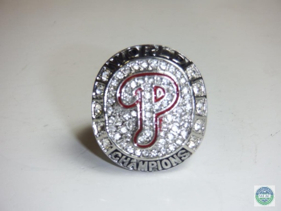 World Champions Philadelphia Phillies 2008 Silver tone Ring Schmidt