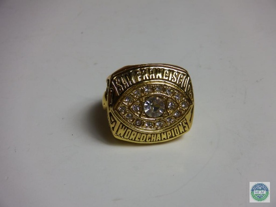 World Champions San Fransico 49ers Joe Montana Gold tone Ring