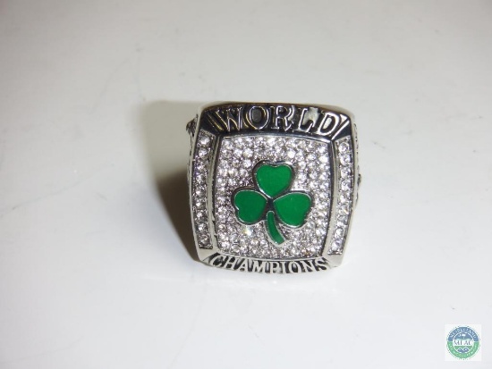 World Champions Silver tone Ring Boston Celtics Garnett #5 2008