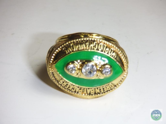 World Champions NFL AFL Greenbay Packers Gold tone Stark Ring