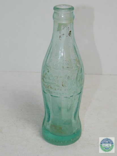 Coca-Cola Blue Tint Glass Bottle 6 oz