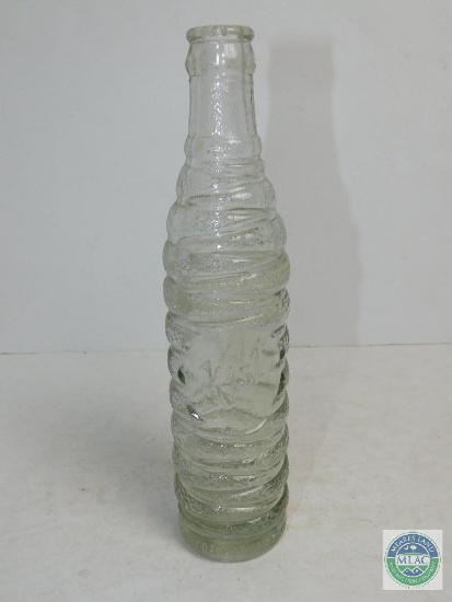 Kist 7 oz. Clear Glass Ribbed Bottle Patent Jan. 1927