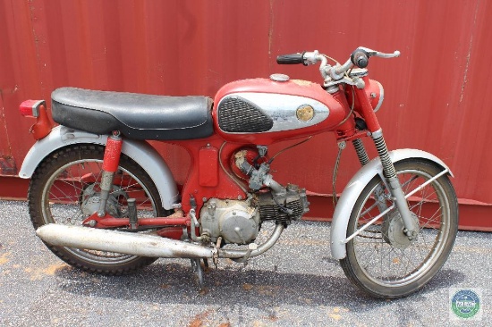 Red Honda motorcycle (with title)