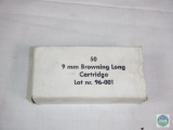 Box of 50 9 mm Browning Long Cartridge Ammo