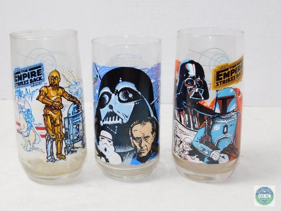 Star Wars Burger King Collector Glasses Lot of 3