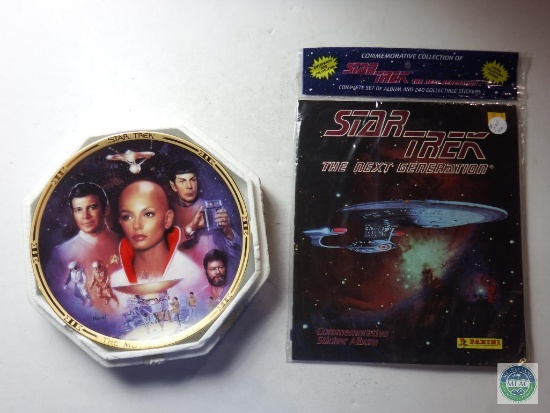 Star Trek Collector Plate The Motion Picture Movies & Sticker Album