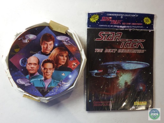 Star Trek Collector Plate Starfleet Doctors 30 Years & Sticker Album