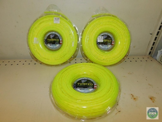 Lot of 3 Maxpower Twisted Trimmer Line .130"