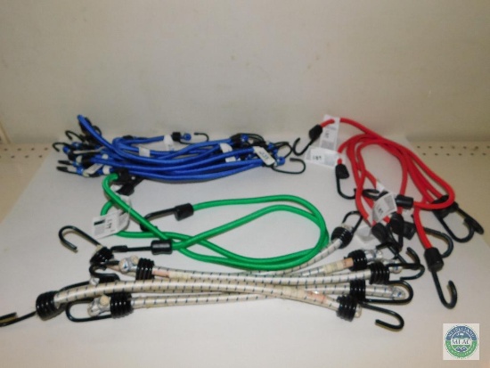 Lot of Bungee Cords Various Sizes