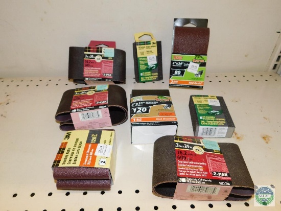 Lot Sanding Belts and 3M Sander Blocks