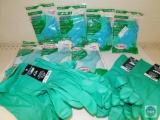 Large Lot of Chemical Protection Gloves Nitrile Medium & Large