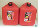 Lot of 2 Gas Fuel Plastic Fuel Cans 5 Gallon Each