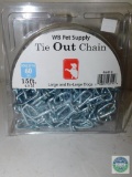 Dog Tie Out Cable & Tie Out Chain 15'