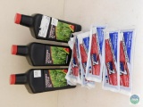 Lot of 4 Cycle Lawnmower Oil and 2 Cycle Engine Lubricant Packs
