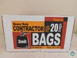 Case Heavy Duty Contractor Trash Bags 42 Gallon 20 Bags